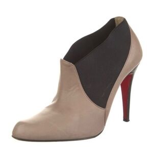 Christian Louboutin Black and Tan Heels